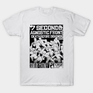 7 Seconds / Agnostic Front / Death Before Dishonor Punk Flyer T-Shirt